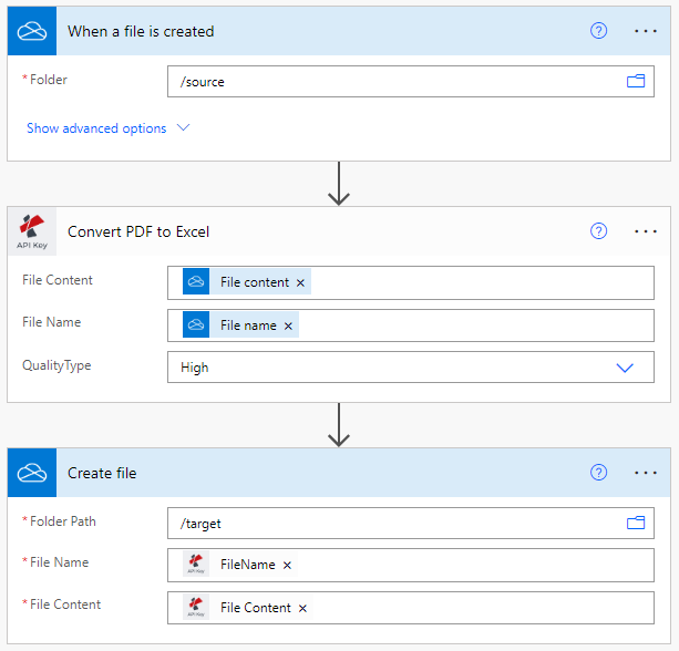 PDF to Excel flow in Power Automate